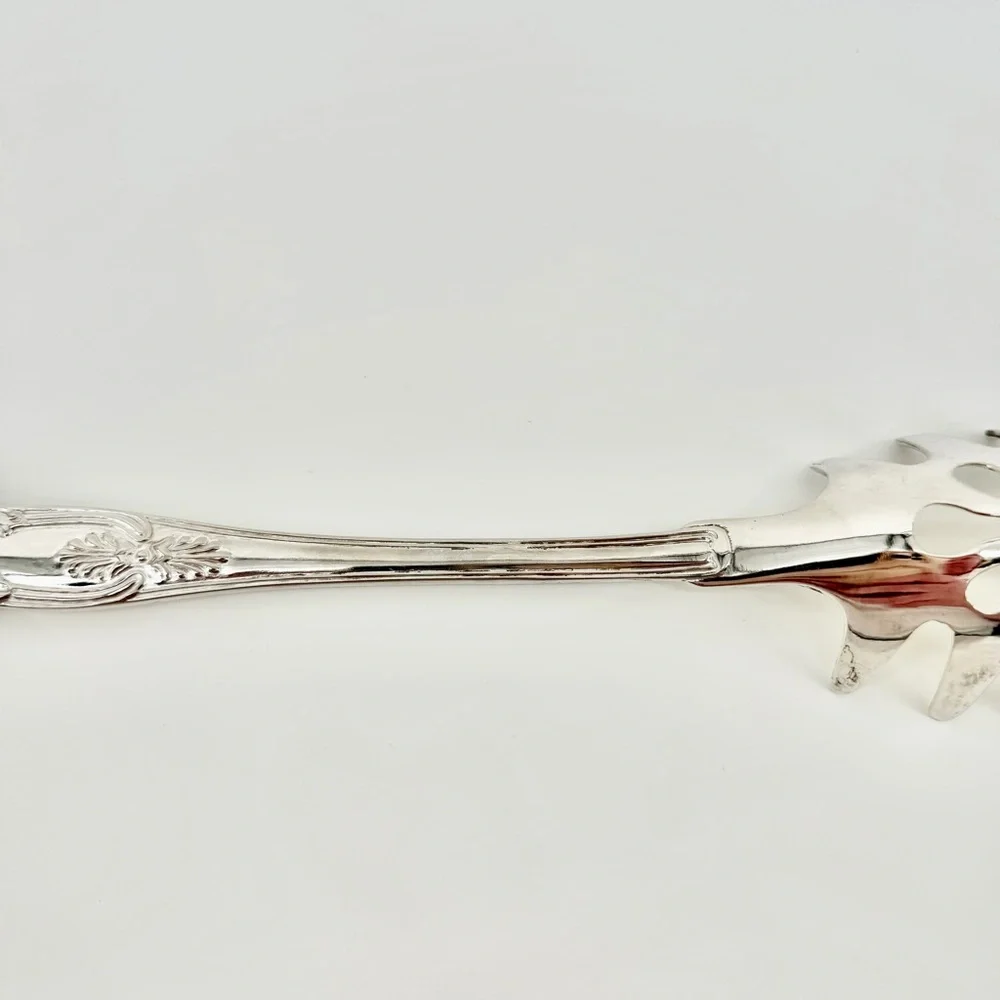 Vintage Ornate Silver Plate 4pc Serving Set - Pasta & Salad - Freshly Polished!